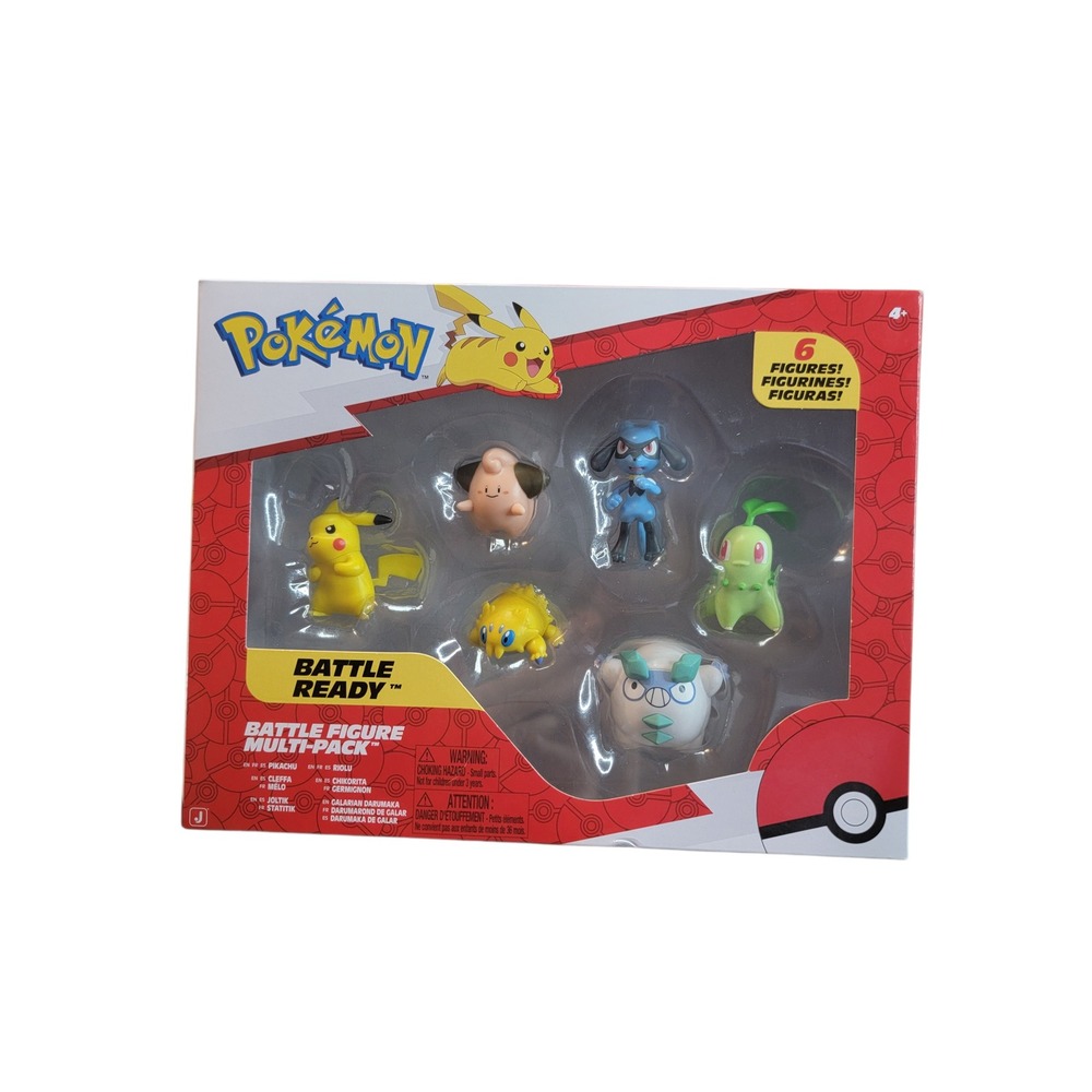 Pokemon Jazwares Battle Figure Multi-Pack Kids OS‎ Multicolor  6 Figures PKW4099